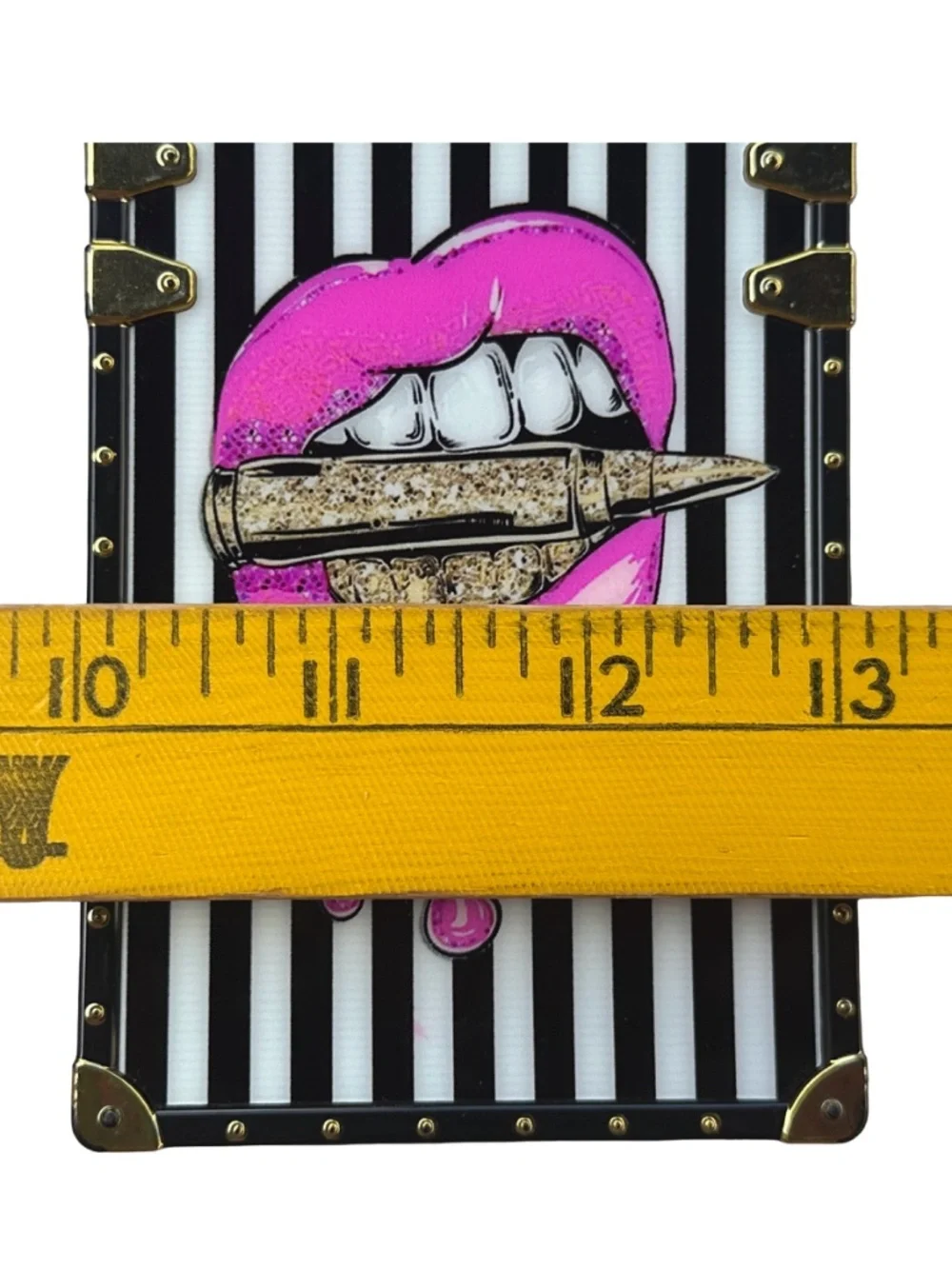 iPhone 12 Cover Case Square Trunk Pink Lips Luxury Shockproof